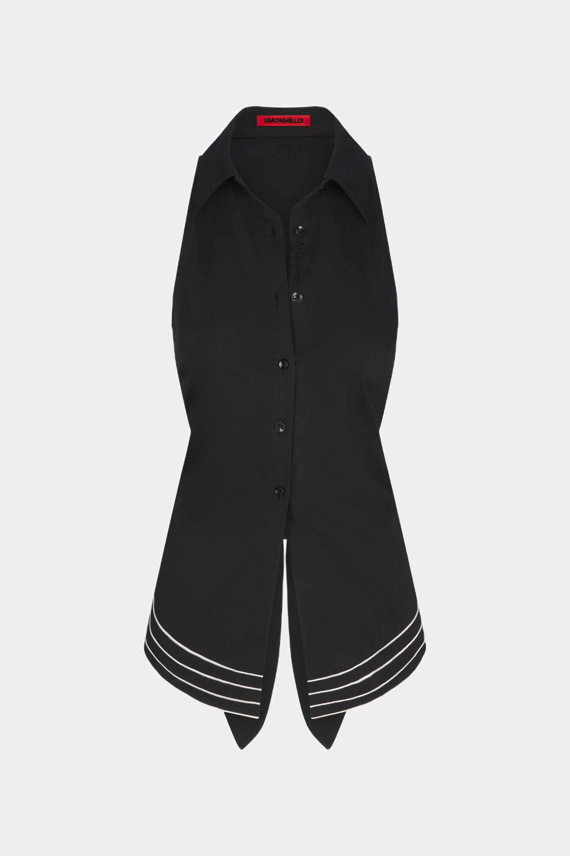 Simon Miller Wavy Sleeveless Loch Top - Black