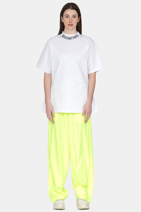 Balenciaga Curved Logo T-Shirt - White