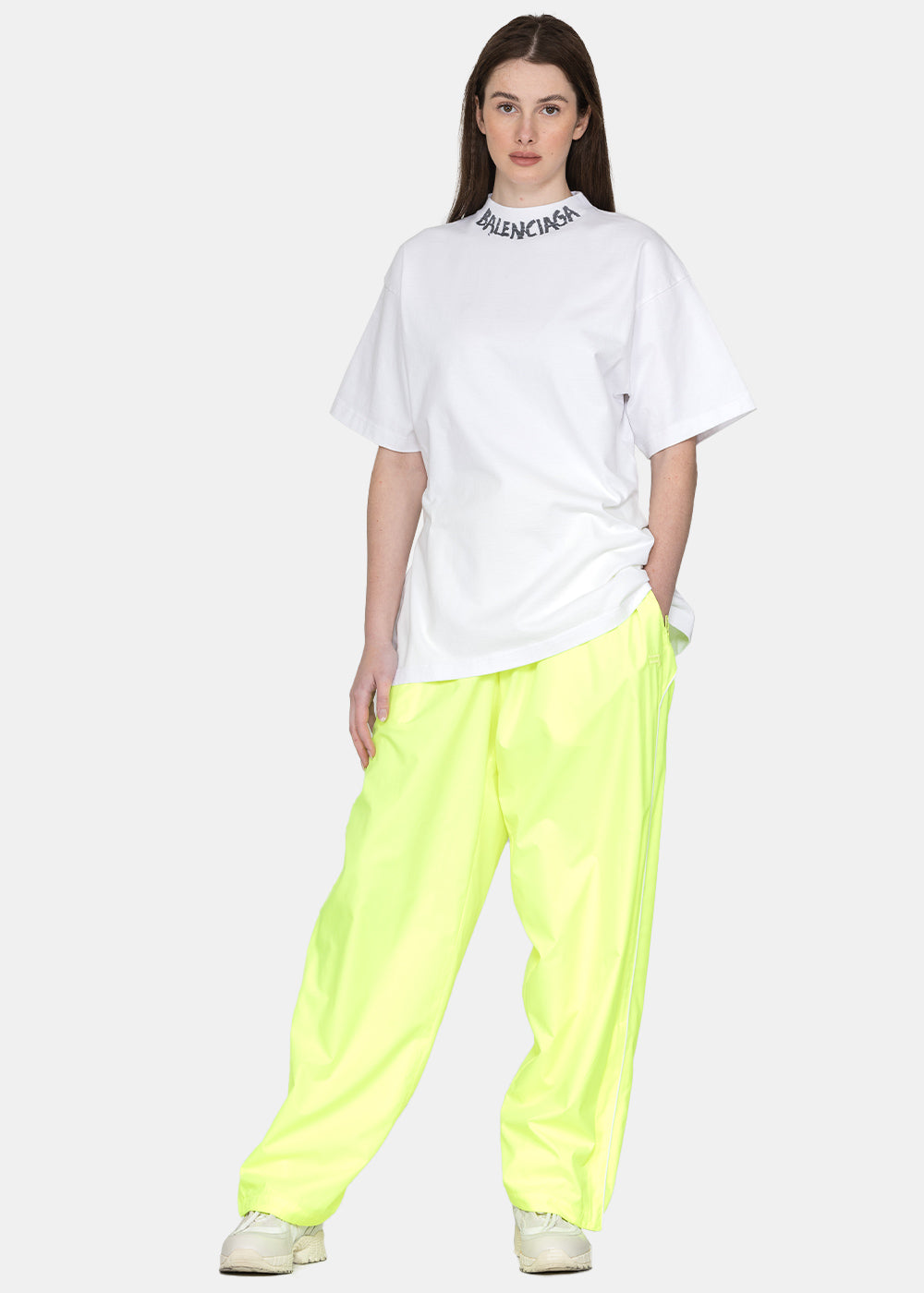 Balenciaga Curved Logo T-Shirt - White