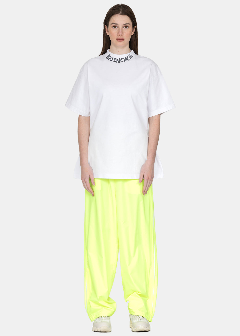 Balenciaga Curved Logo T-Shirt - White