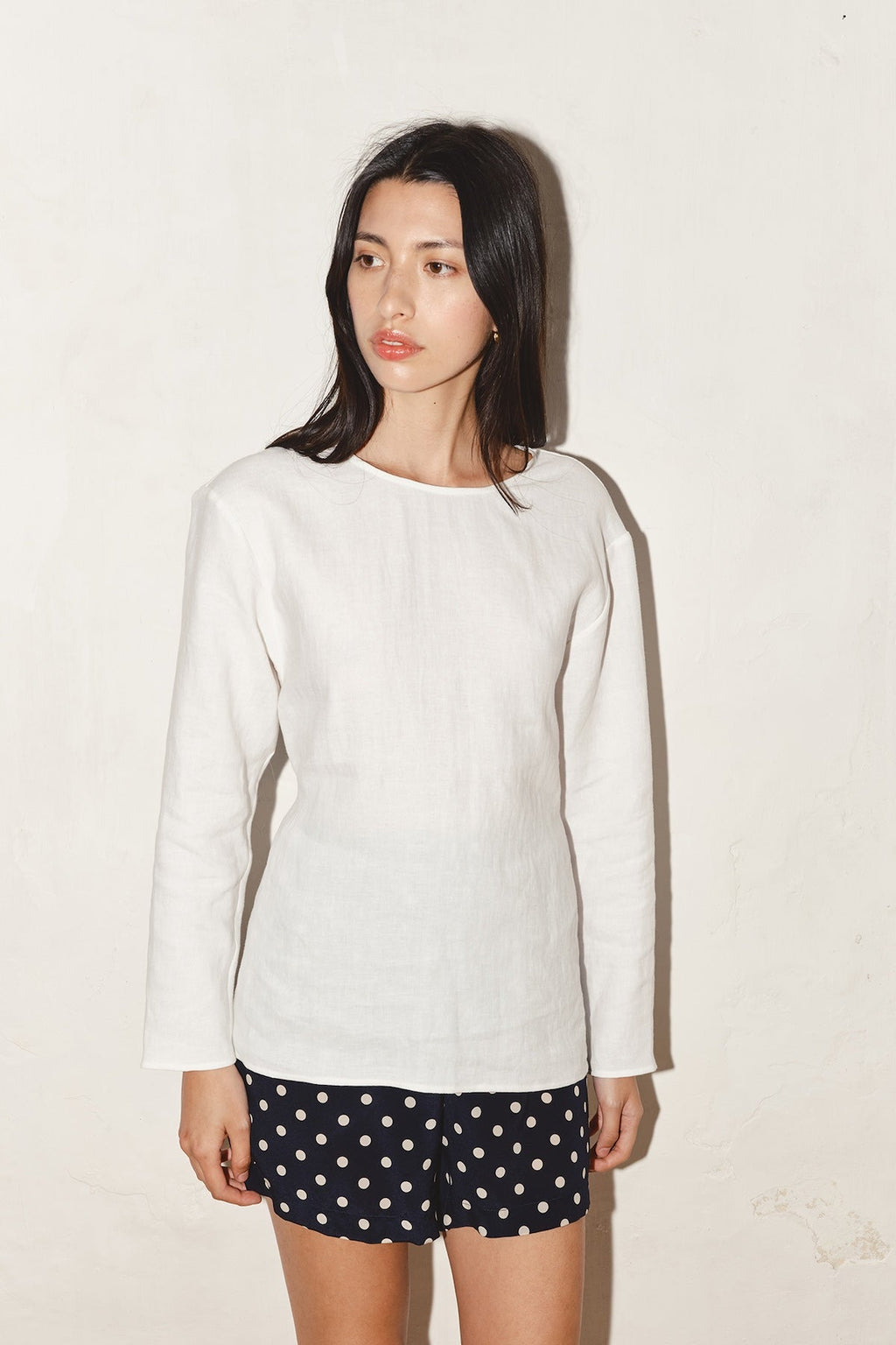 Datura Linen Encens Top - White