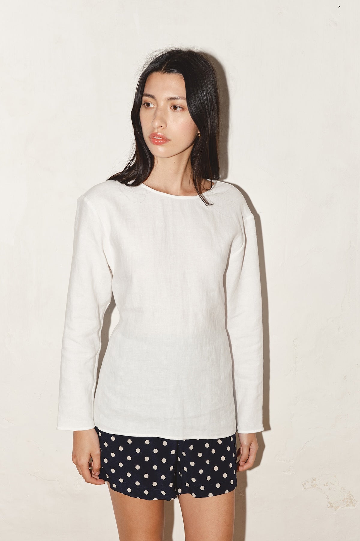 Datura Linen Encens Top - White