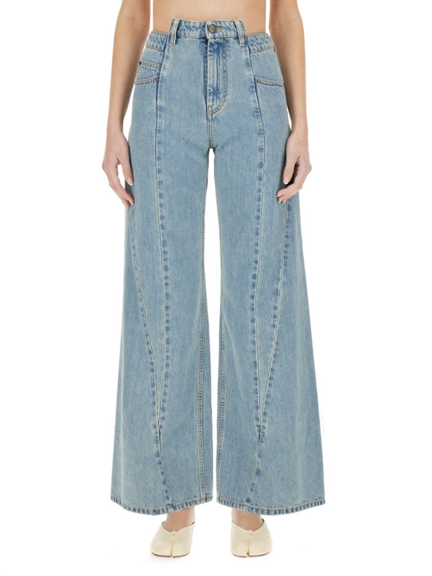 Maison Margiela Wide-Leg Denim Jeans - Blue