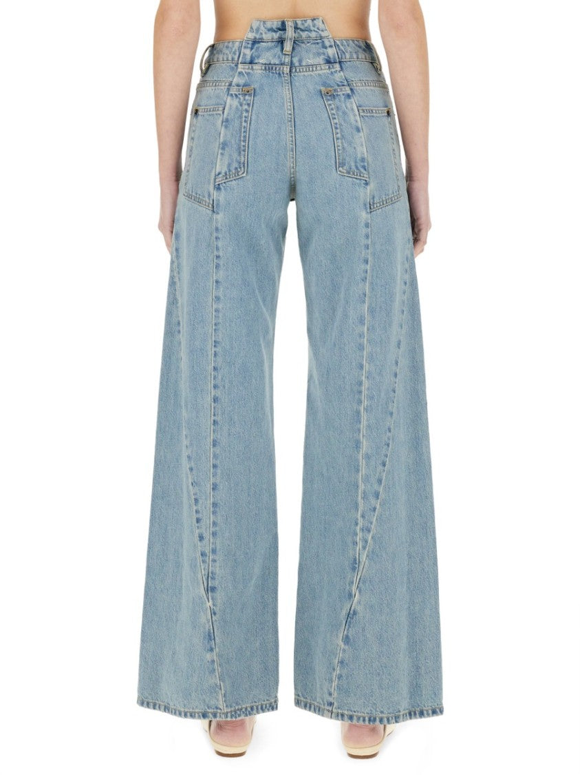 Maison Margiela Wide-Leg Denim Jeans - Blue