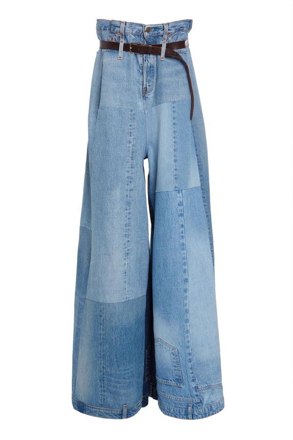 A.W.A.K.E. MODE Wide Leg Denim Pants - Mid Blue