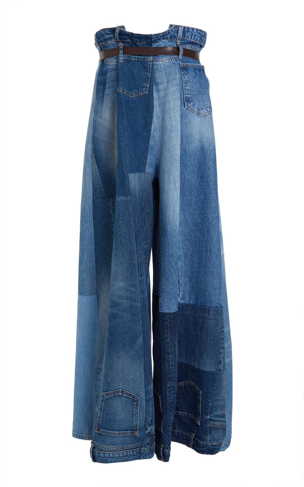 A.W.A.K.E. MODE Wide Leg Denim Pants - Mid Blue