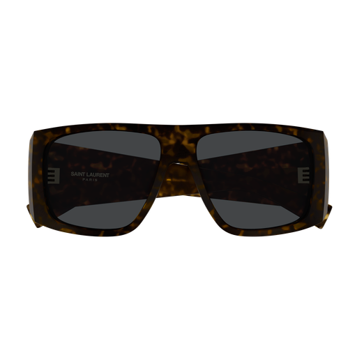 Saint Laurent Wide Rectangular Sunglasses - Havana/Grey