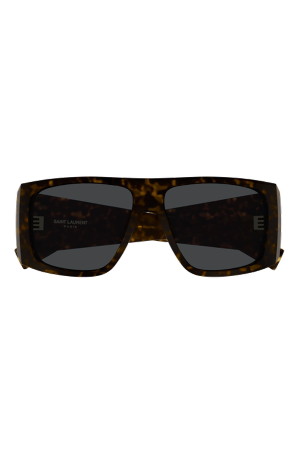 Saint Laurent Wide Rectangular Sunglasses - Havana/Grey