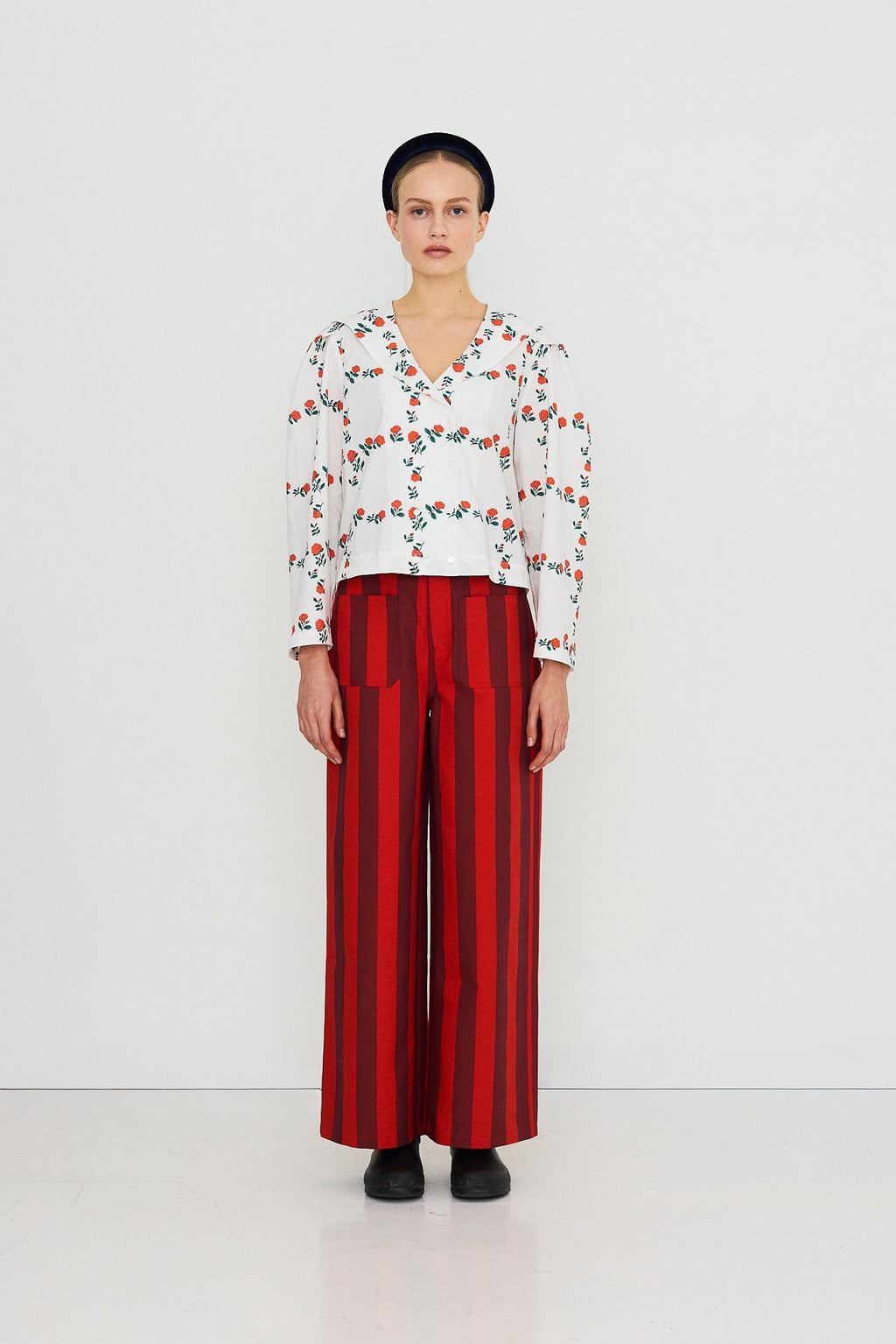 TINY BIG SISTER Wide Stripes Pocket Pants