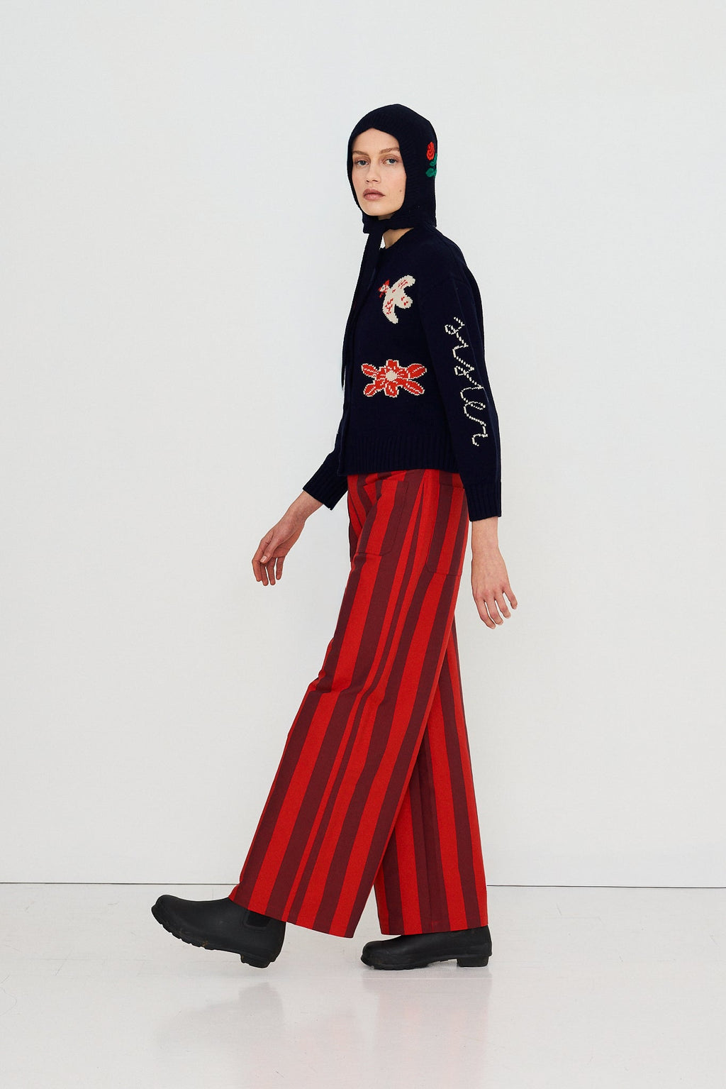 TINY BIG SISTER Wide Stripes Pocket Pants
