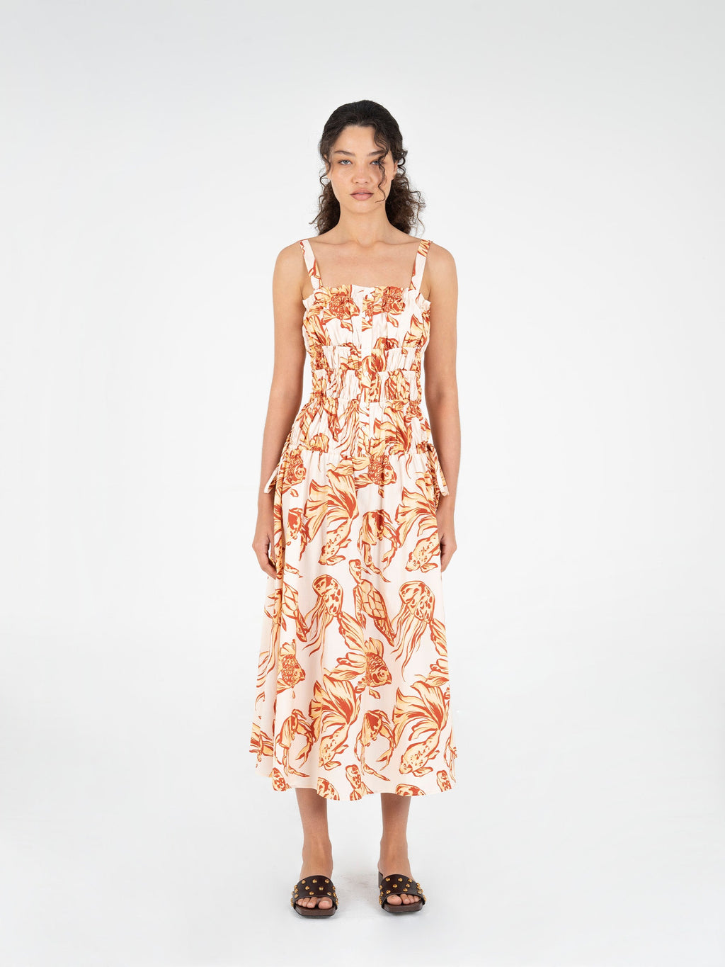 Carmensays Wilde Ocean-Inspired Print Dress
