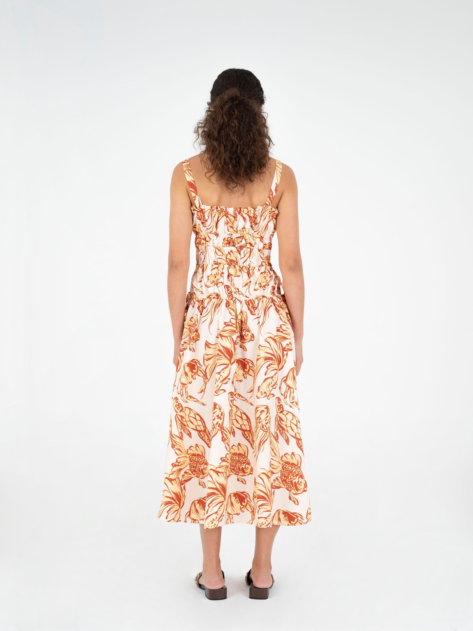 Carmensays Wilde Ocean-Inspired Print Dress