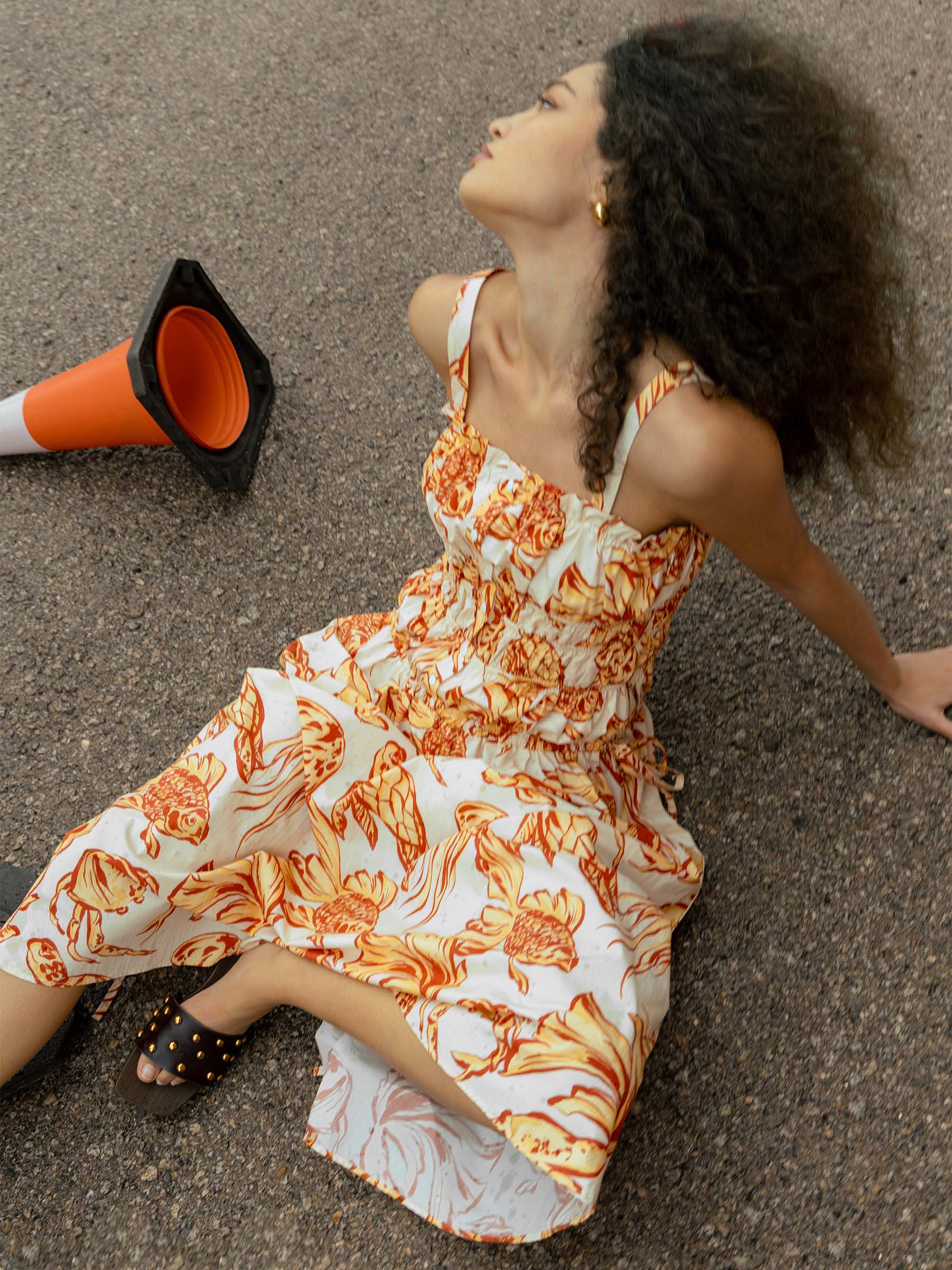 Carmensays Wilde Ocean-Inspired Print Dress