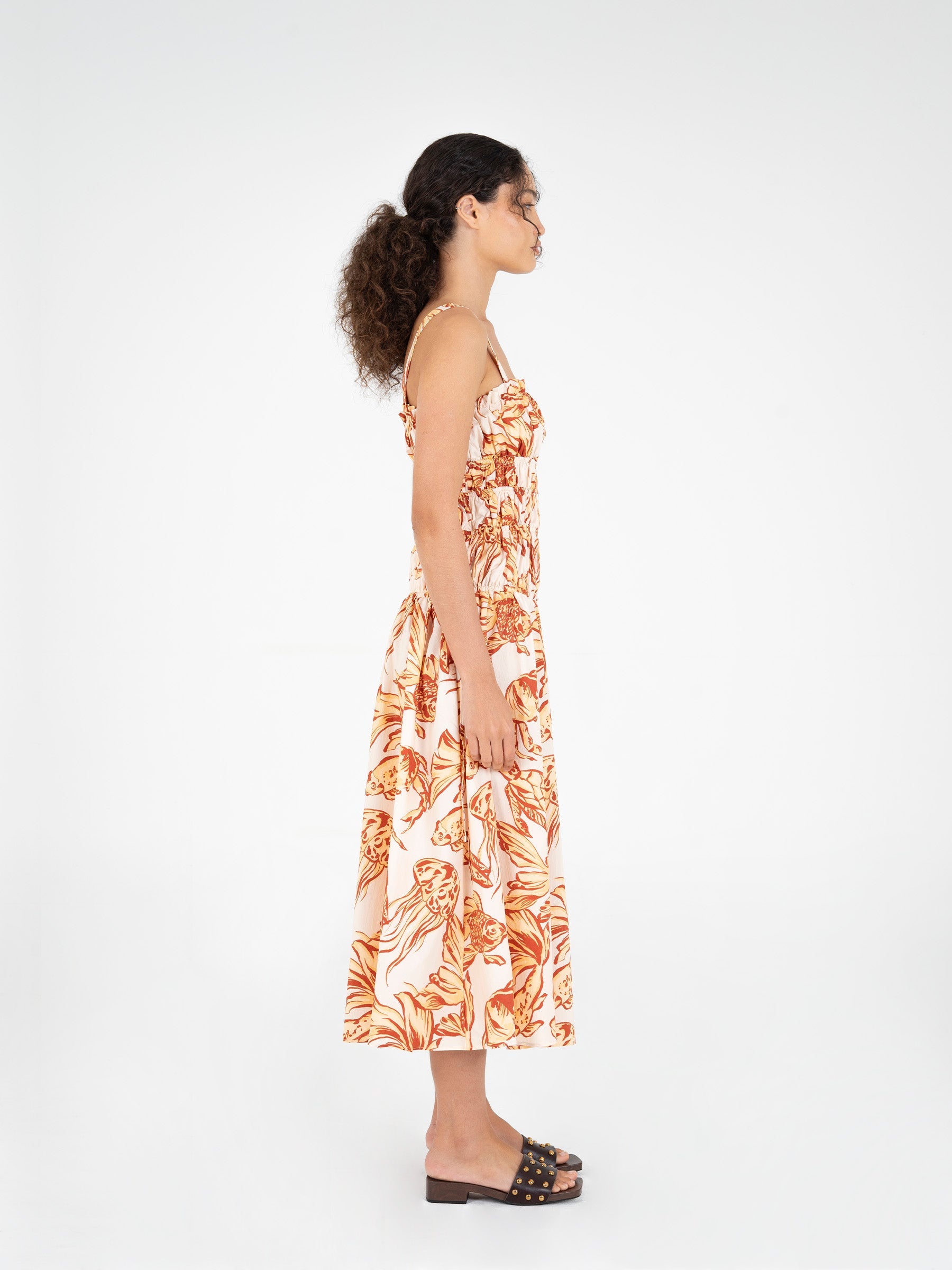 Carmensays Wilde Ocean-Inspired Print Dress