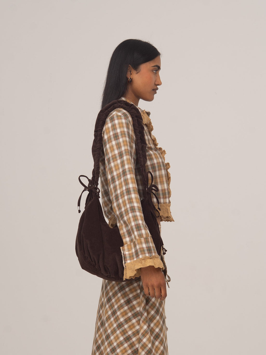 Carmensays Willow Plaid Crop Shirt