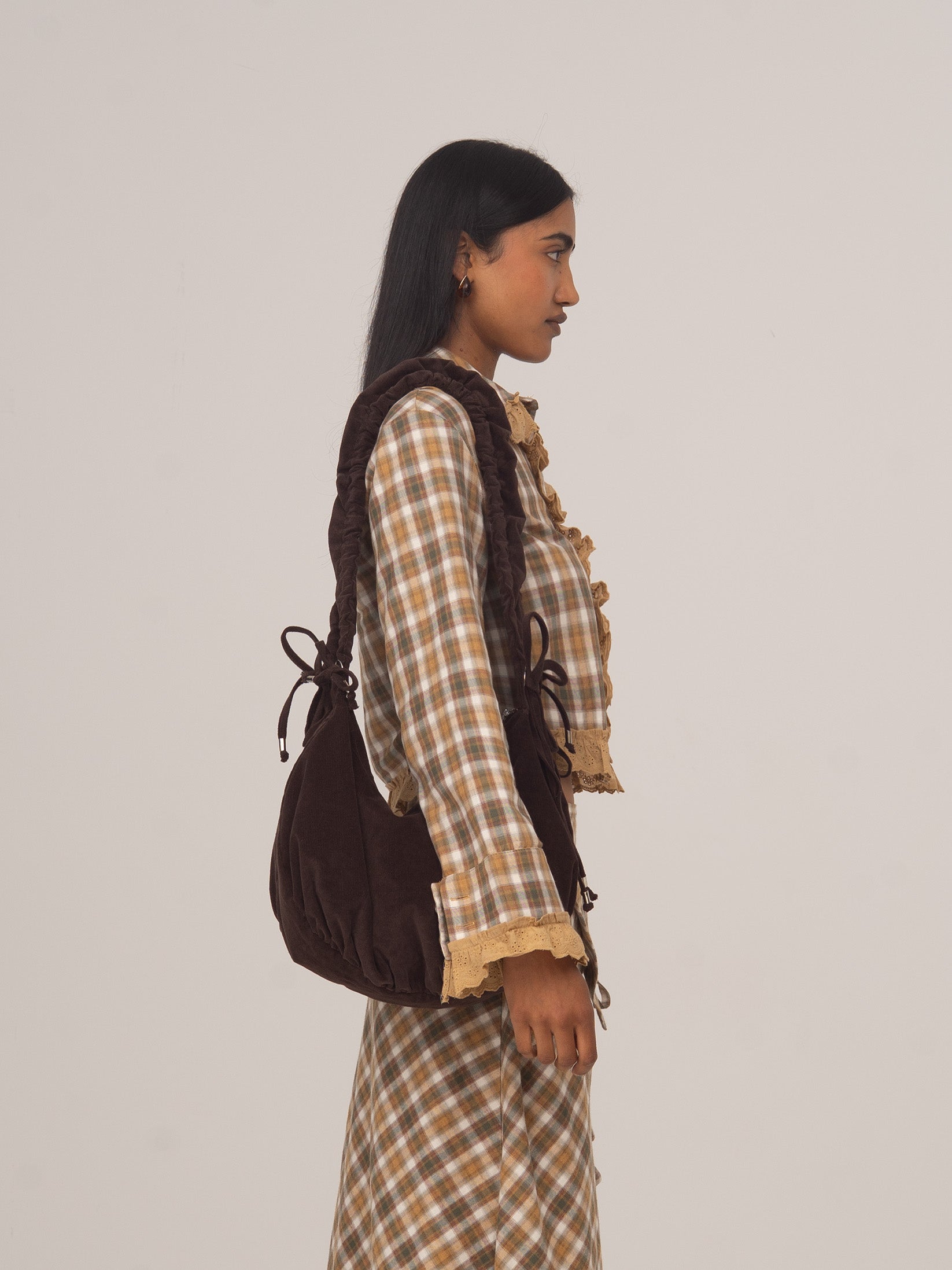 Carmensays Willow Plaid Crop Shirt