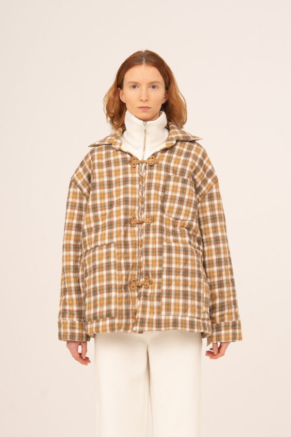 Carmensays Willow Plaid Puffer Jacket