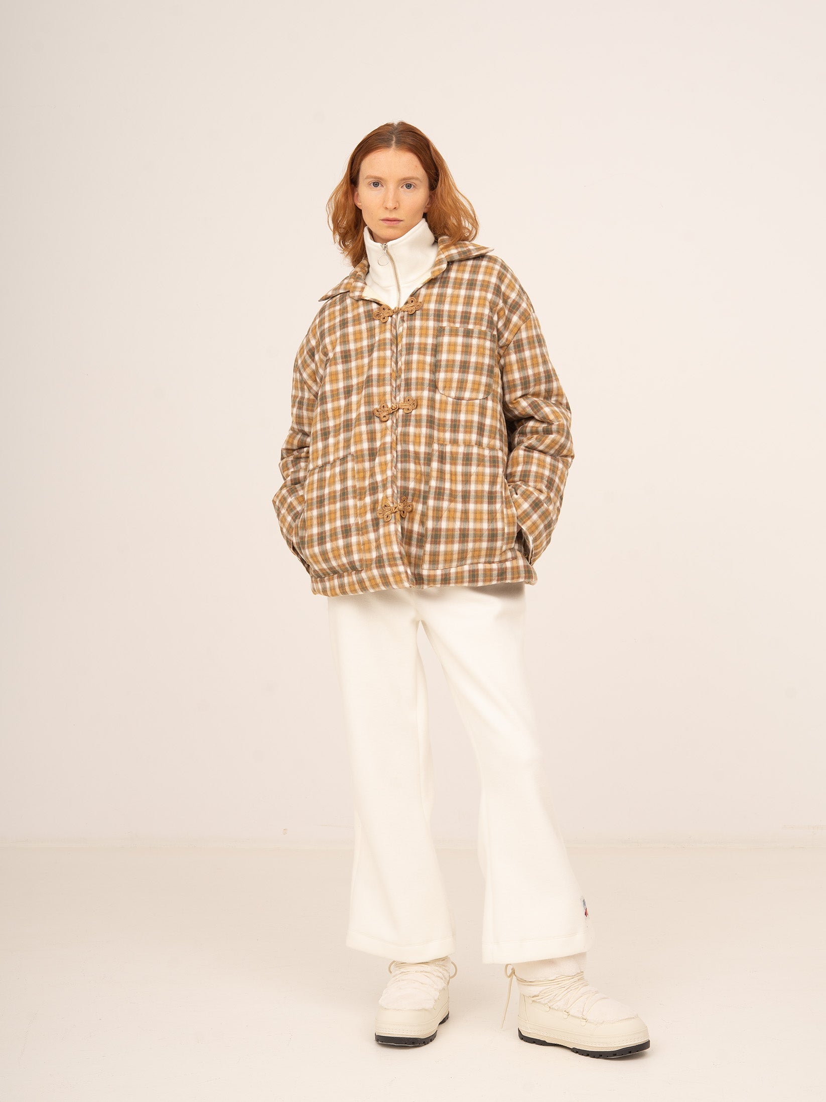 Carmensays Willow Plaid Puffer Jacket