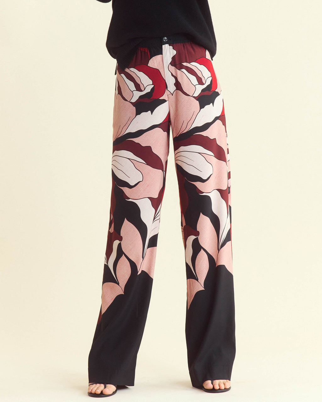Billy Reid Winter Rose Lounge Pant - Red/Black