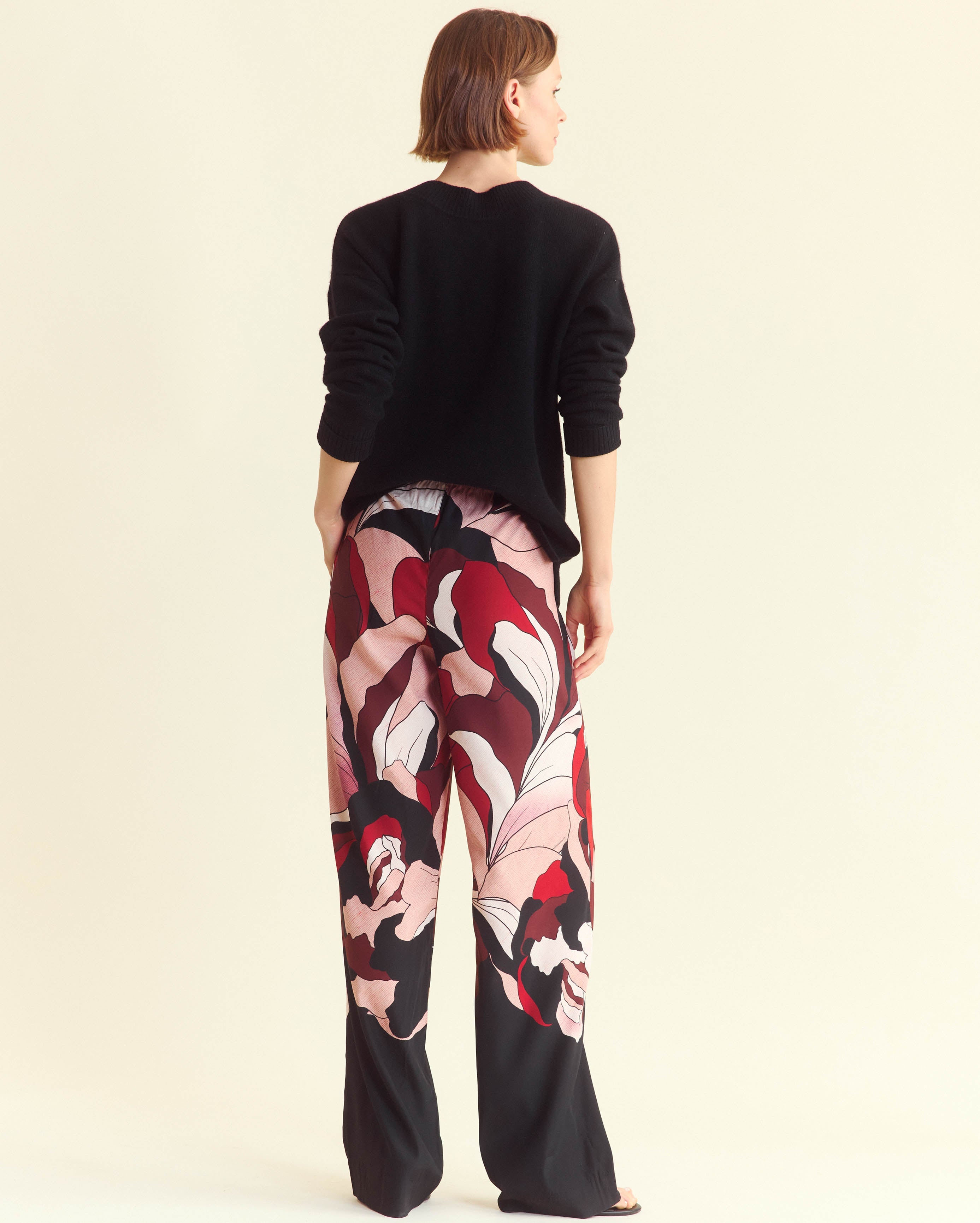 Billy Reid Winter Rose Lounge Pant - Red/Black