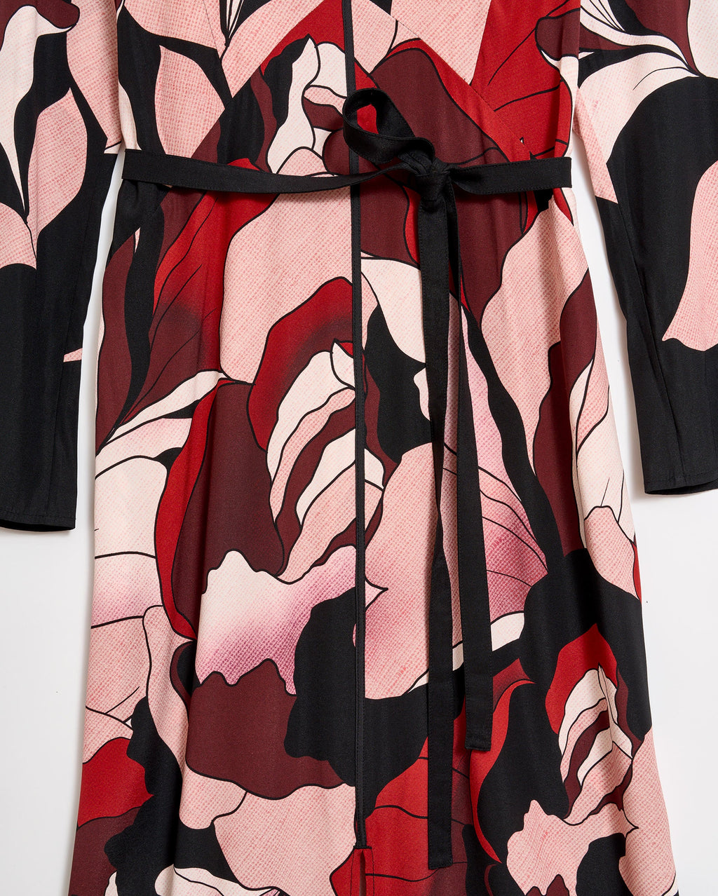 Billy Reid Winter Rose Maxi Cocktail Dress - Red/Black