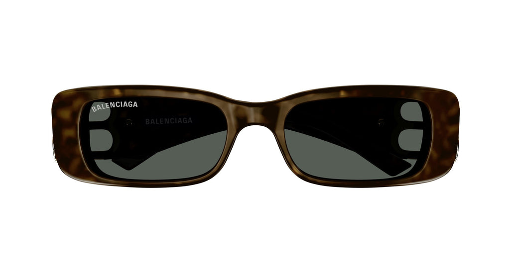 Balenciaga Dynasty Rectangle Sunglasses - Havana/Gold