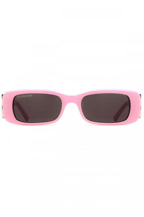 Balenciaga Dynasty Rectangle Sunglasses - Pink