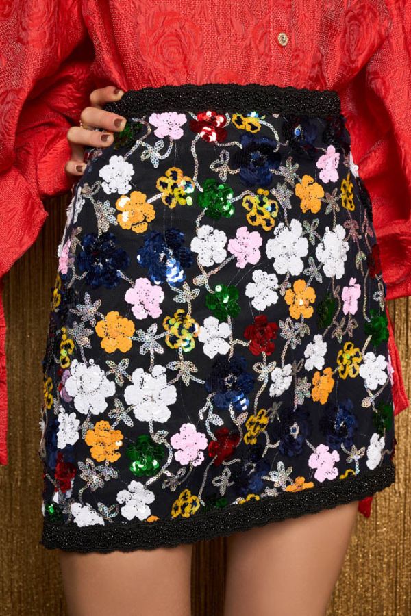 Sister Jane Wonderland Sequin Mini Skirt - Multicolour