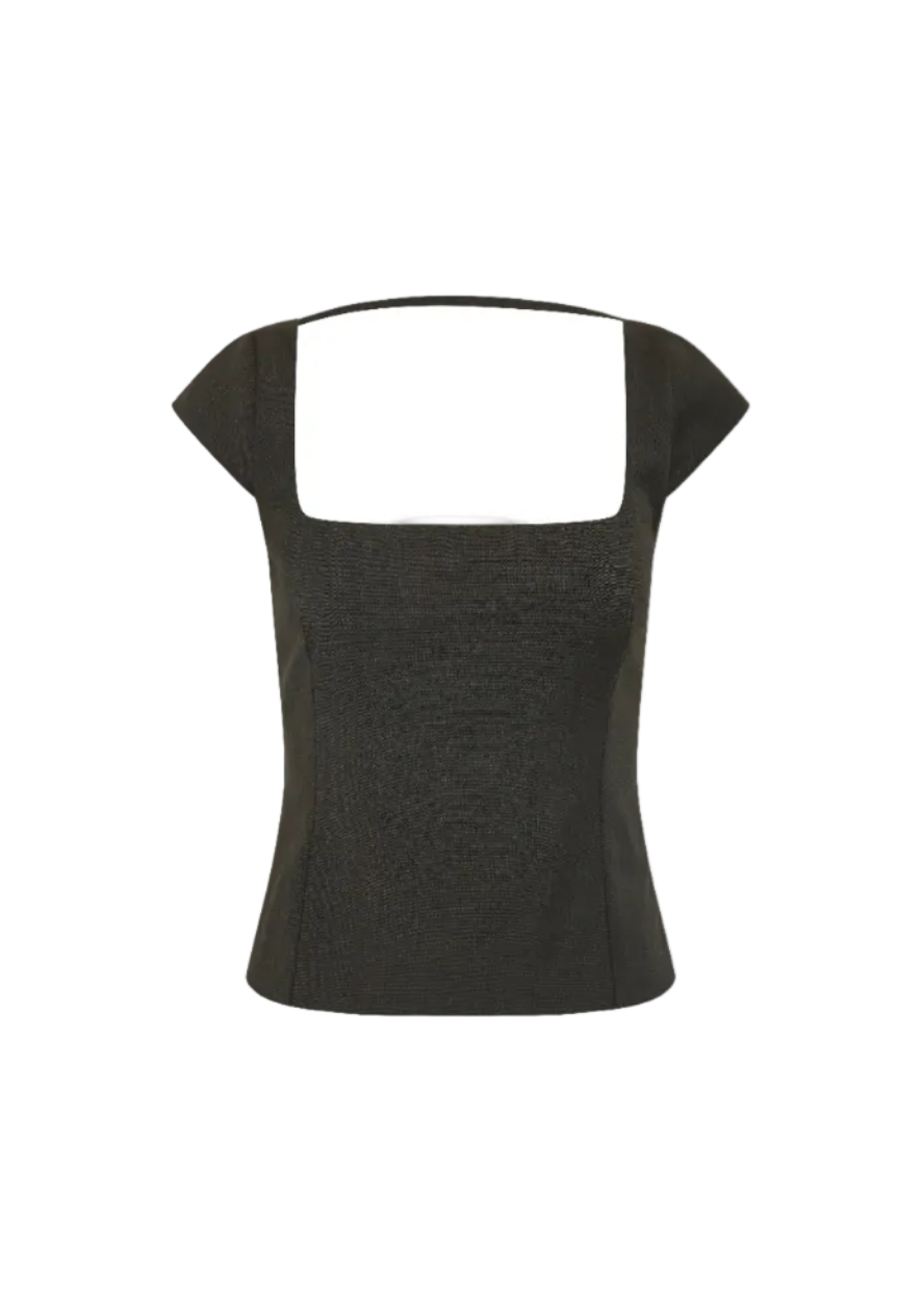 St. Agni Wool Cap Sleeve Top - Umber