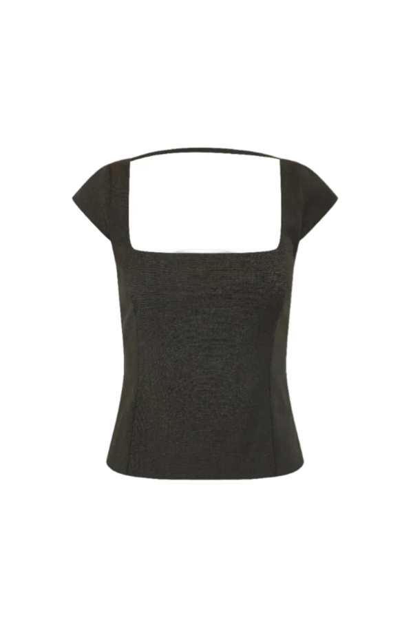 St. Agni Wool Cap Sleeve Top - Umber
