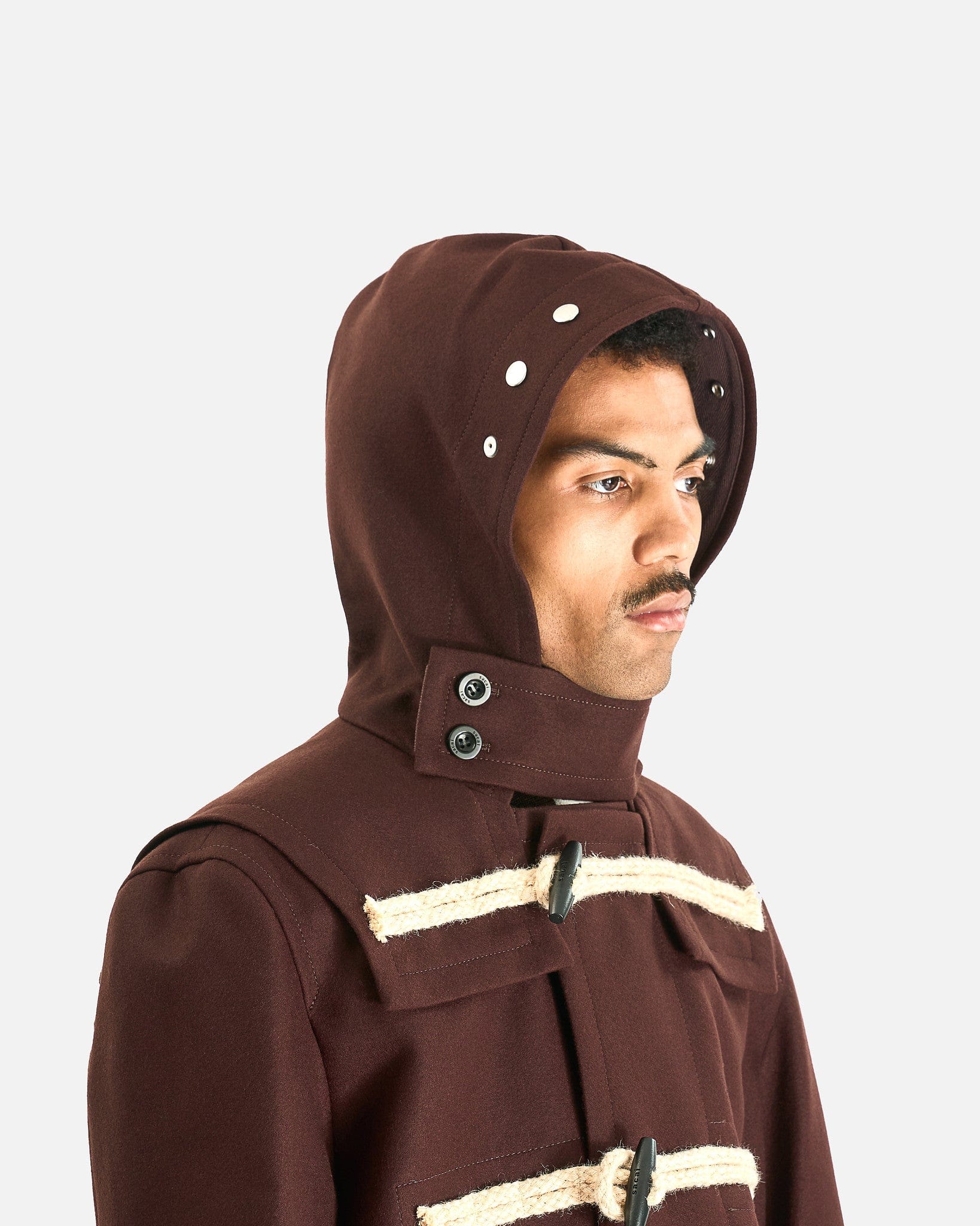 sacai Wool Melton Blouson Jacket - Brown