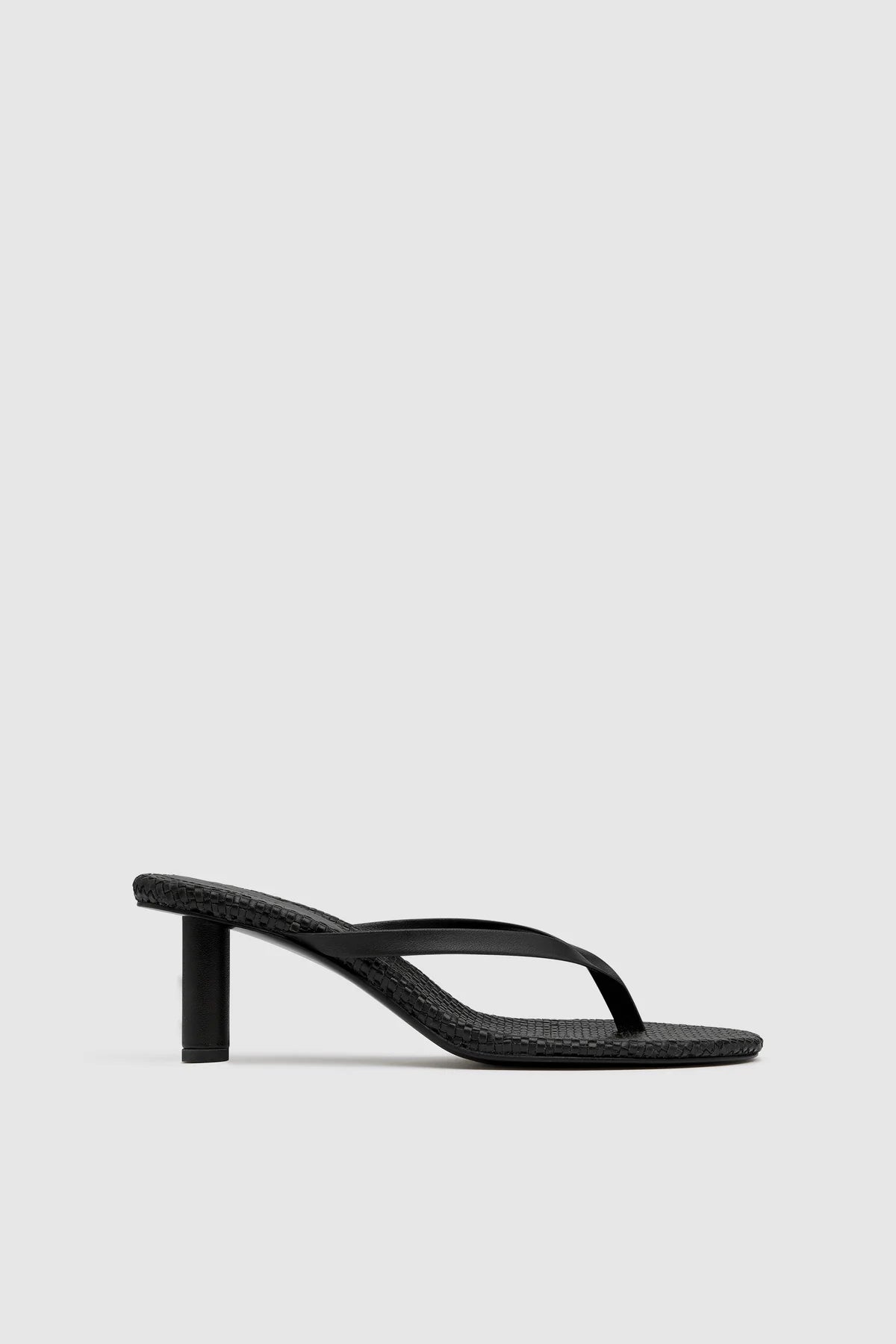 St. Agni Woven Thong Heel Sandals