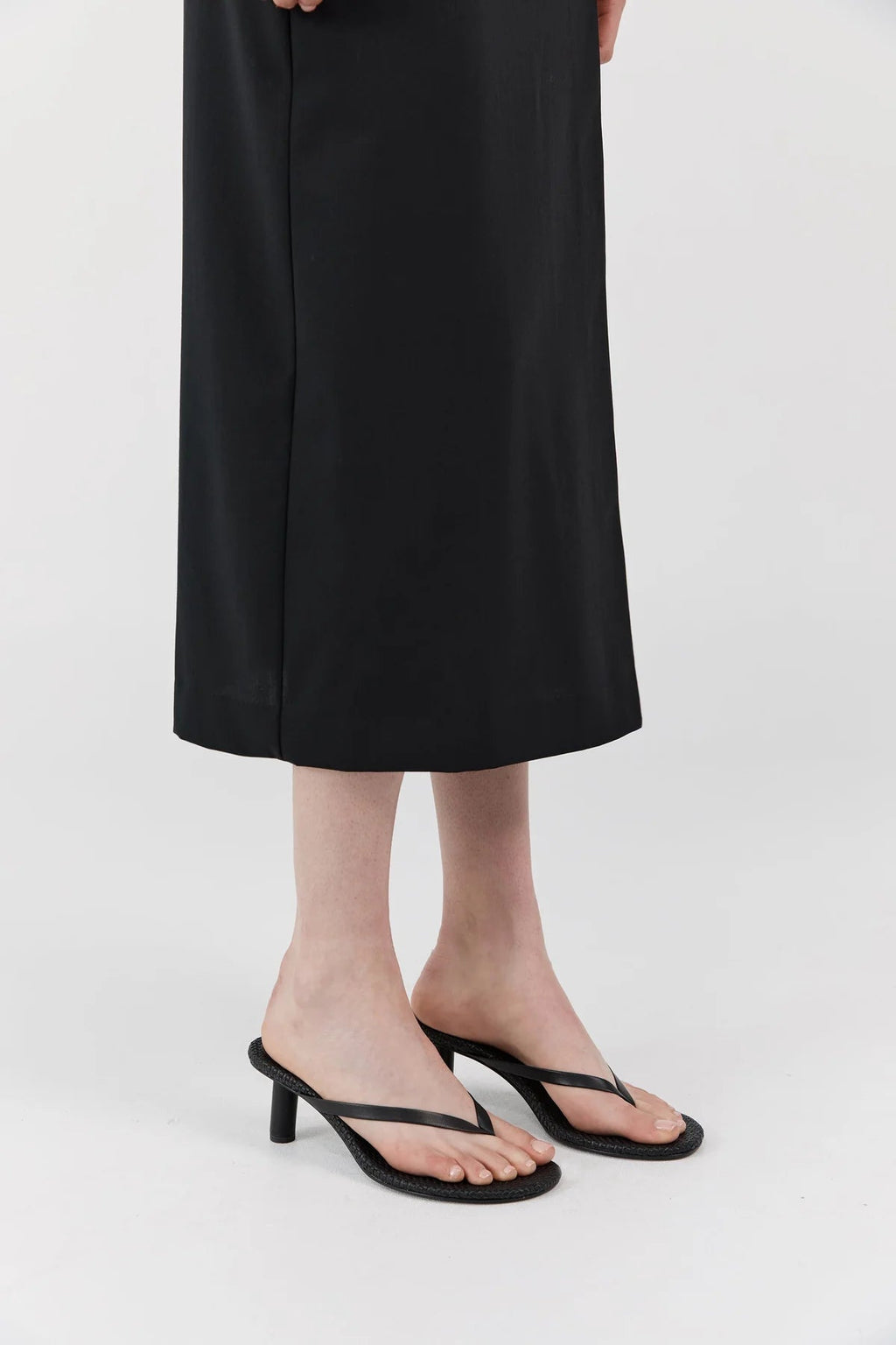 St. Agni Woven Thong Heel Sandals