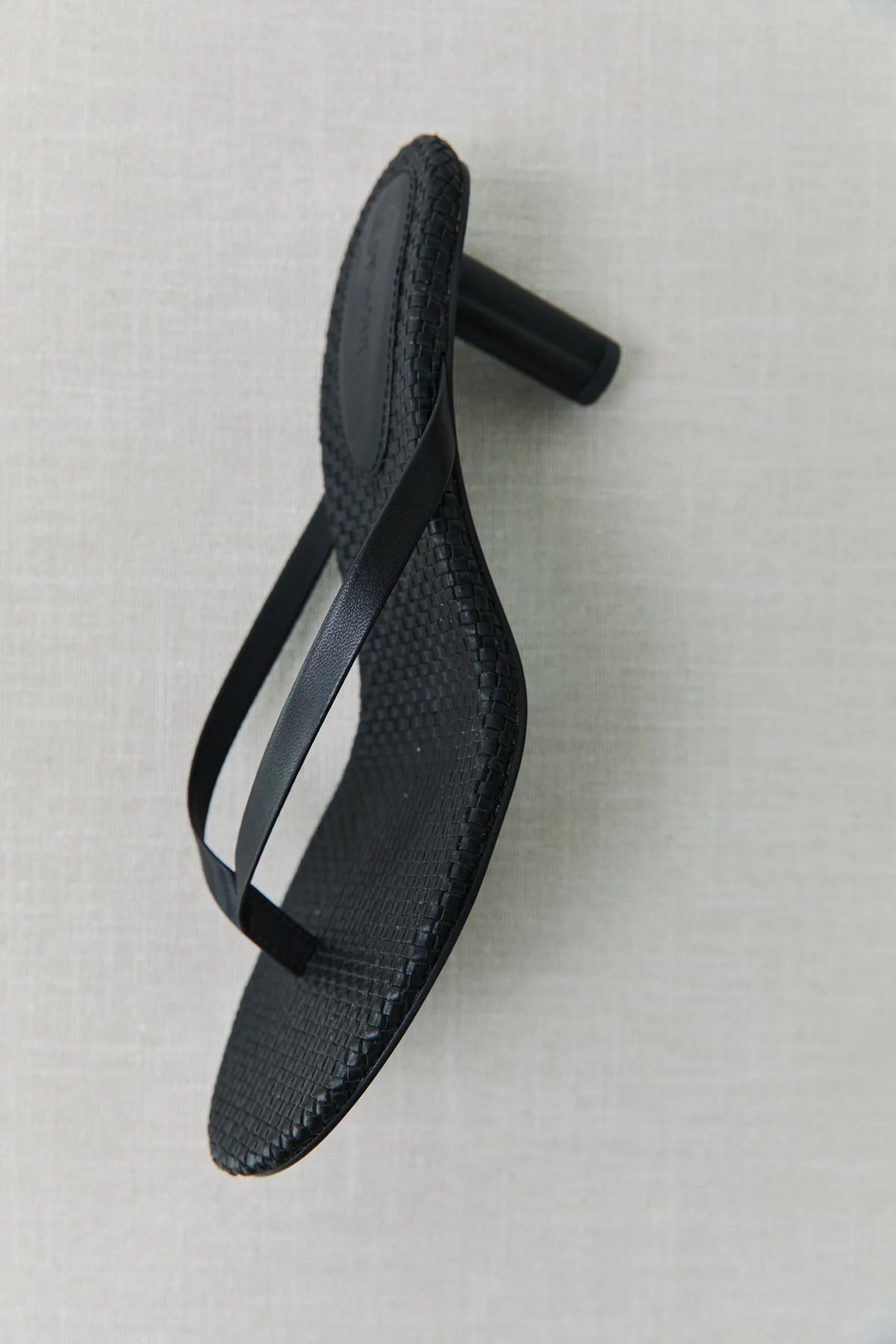 St. Agni Woven Thong Heel Sandals