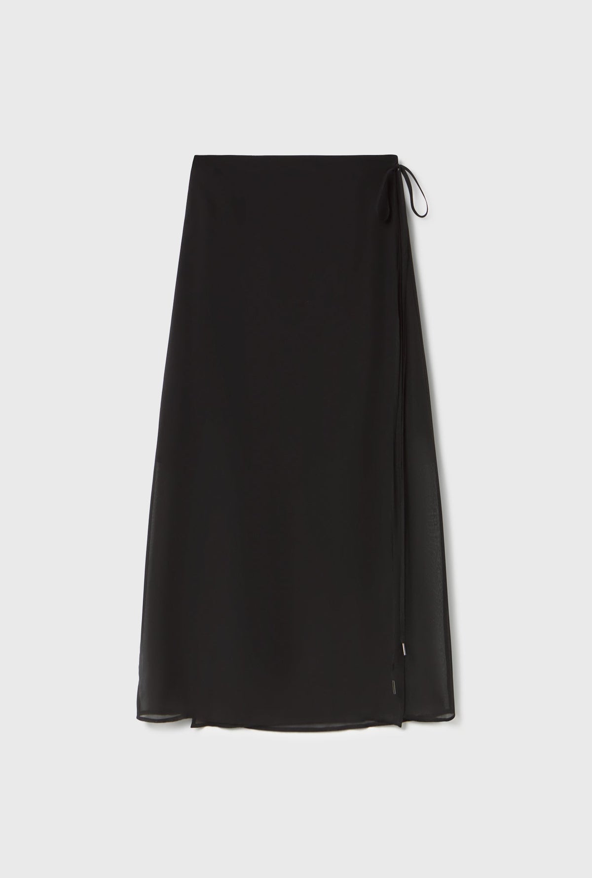 Silk Laundry Wrap Skirt - Black