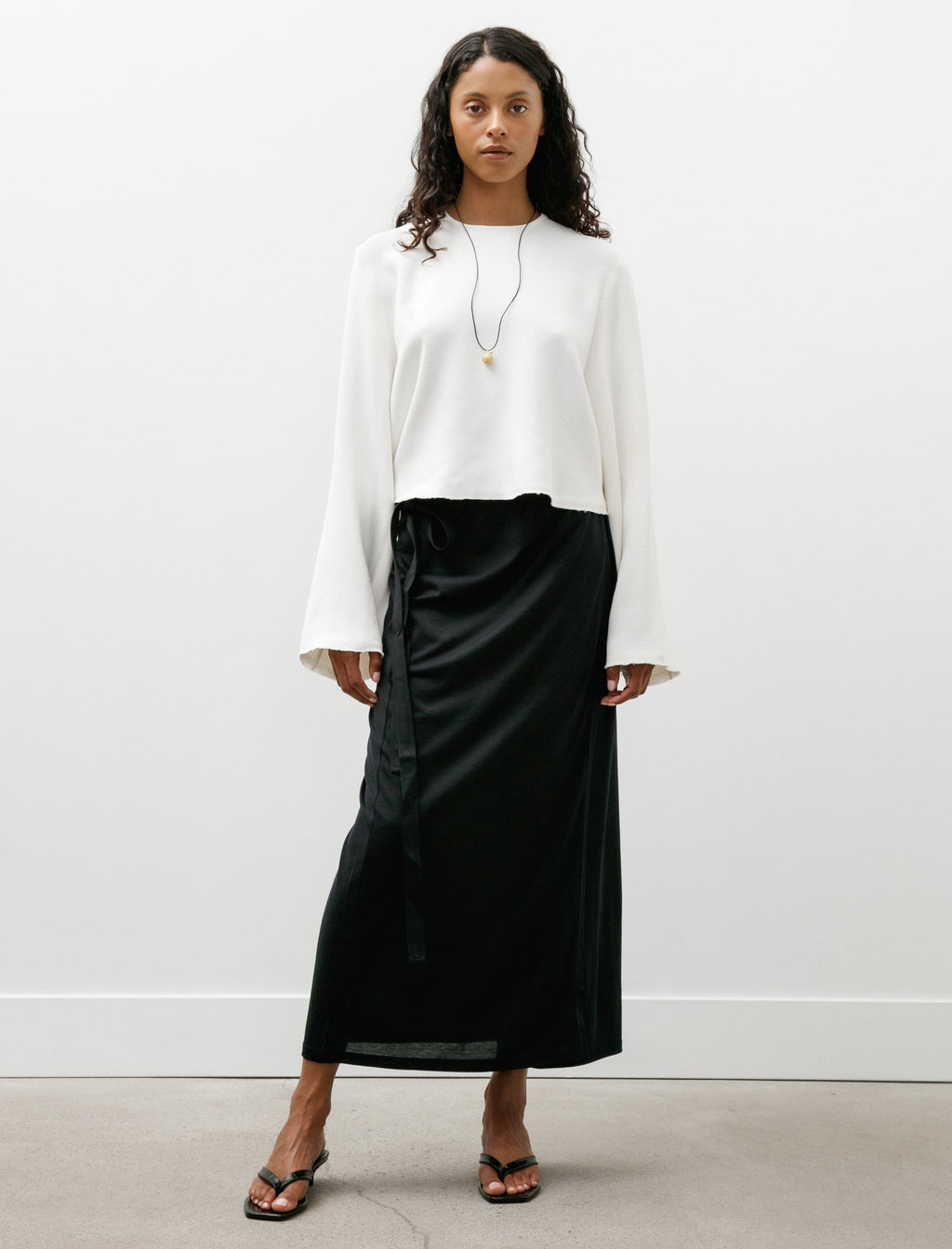 Totême Wrap Silk Cotton Skirt