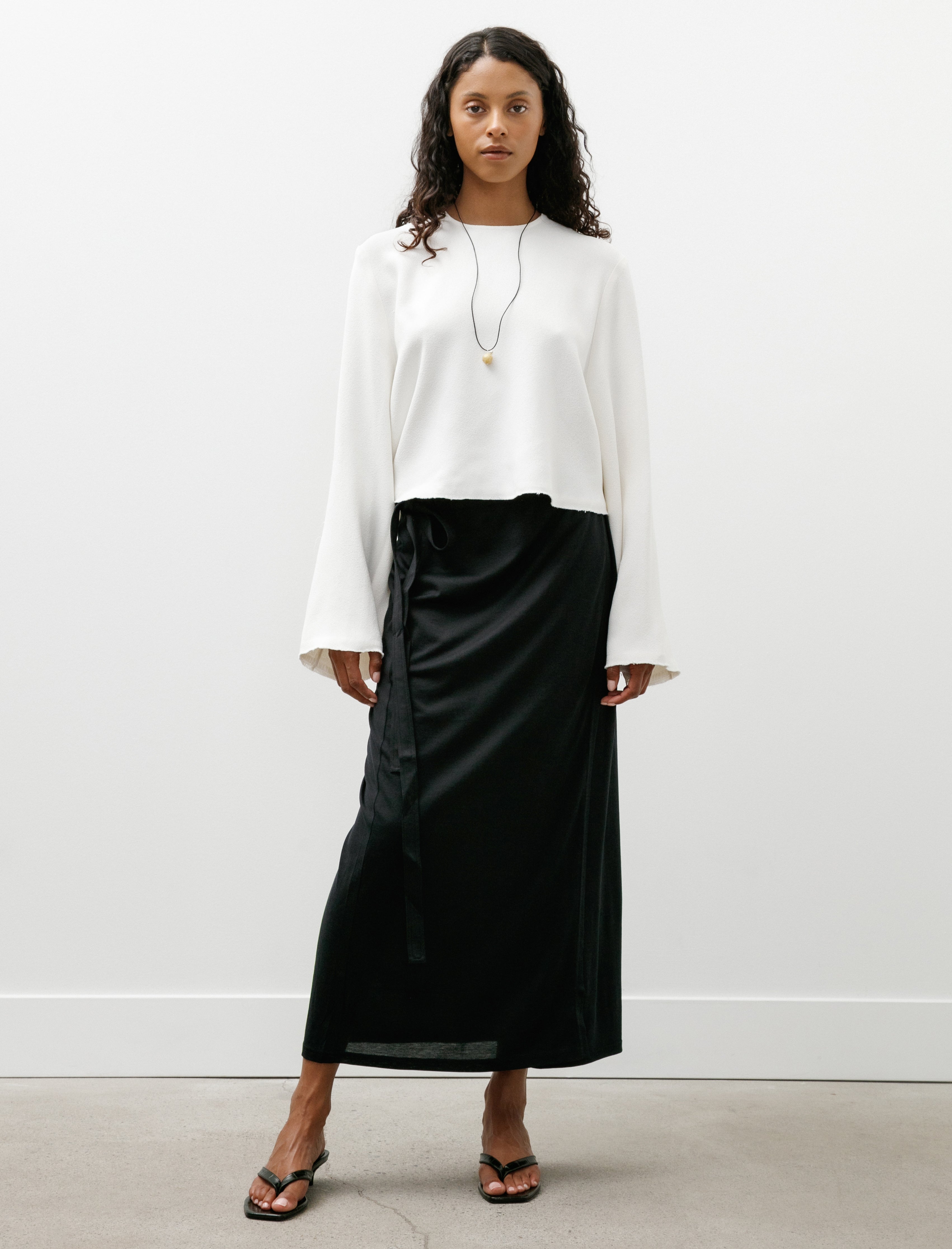 Totême Wrap Silk Cotton Skirt