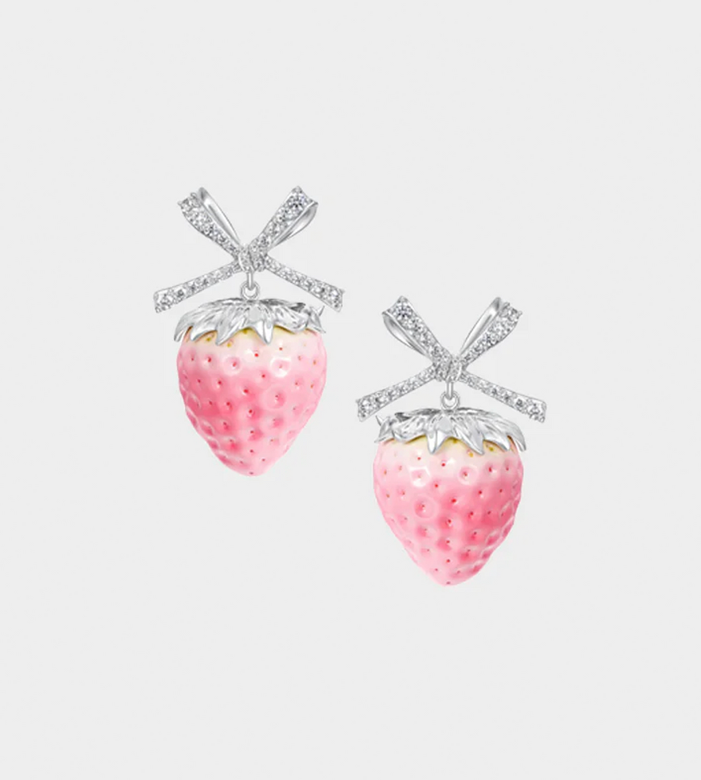 YVMIN Strawberry Bowknot Earring (Pair)