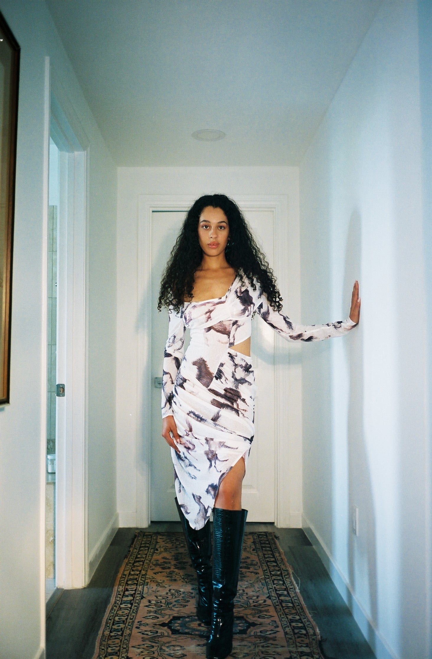 Yuhan Wang Horses Draped Dress