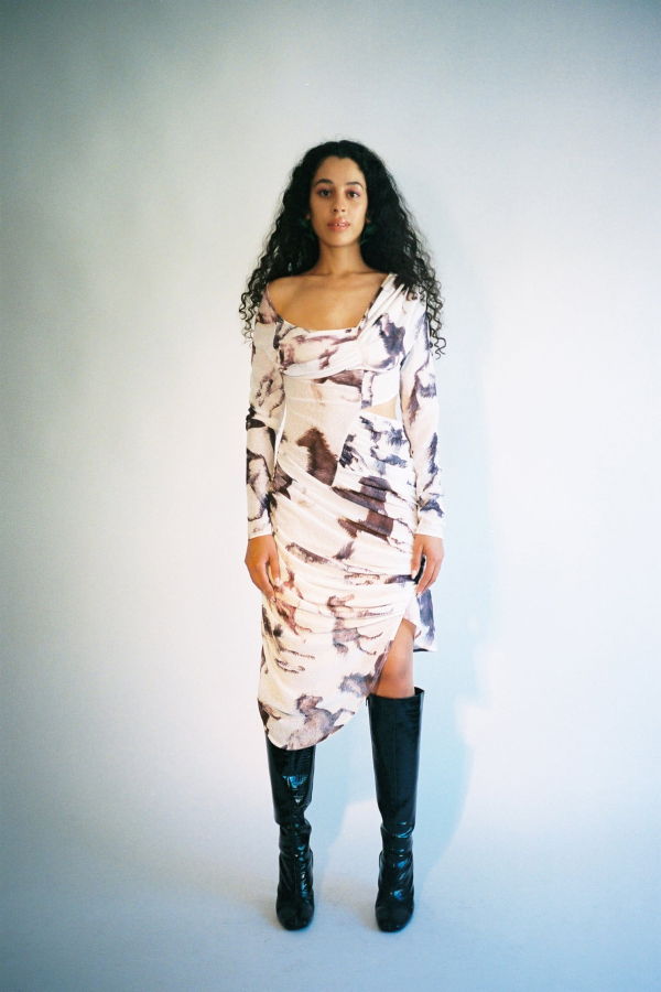 Yuhan Wang Horses Draped Dress