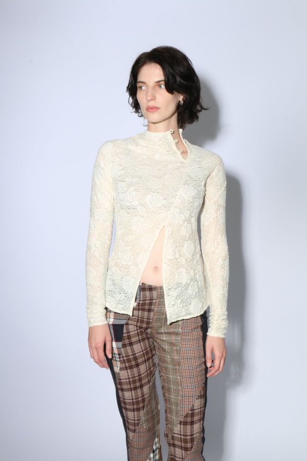 Yuhan Wang Jacquard Top - Champagne Floral