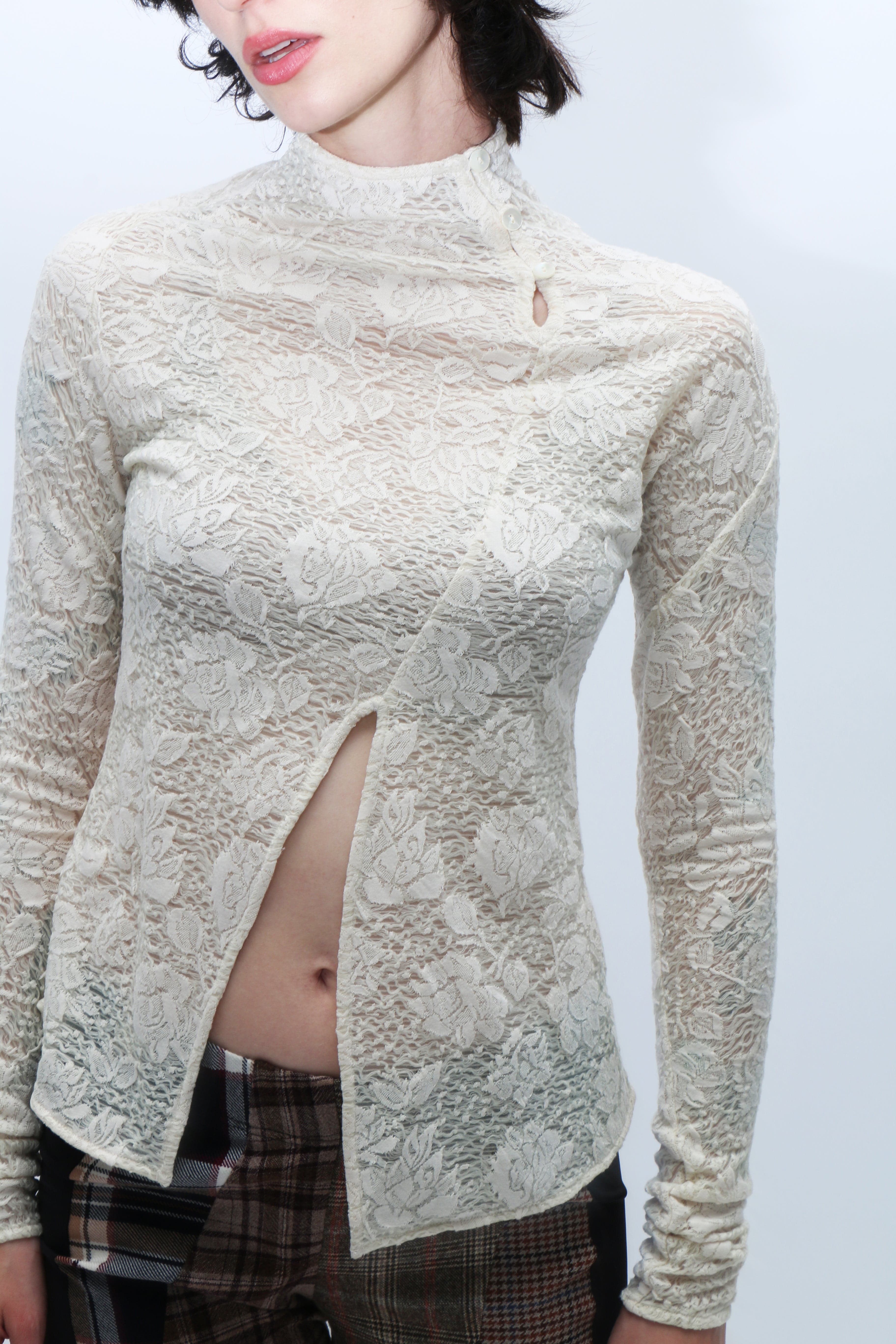 Yuhan Wang Jacquard Top - Champagne Floral