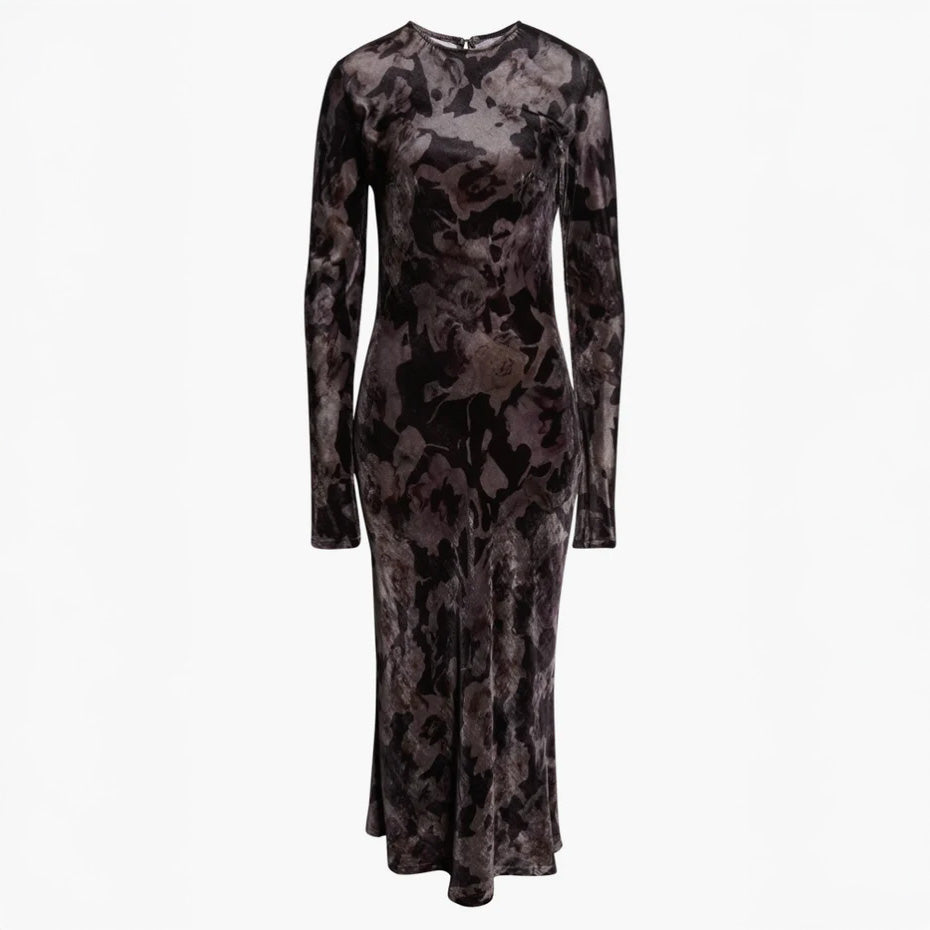 Collina Strada Yuri Dress - Black Watercolor Roses