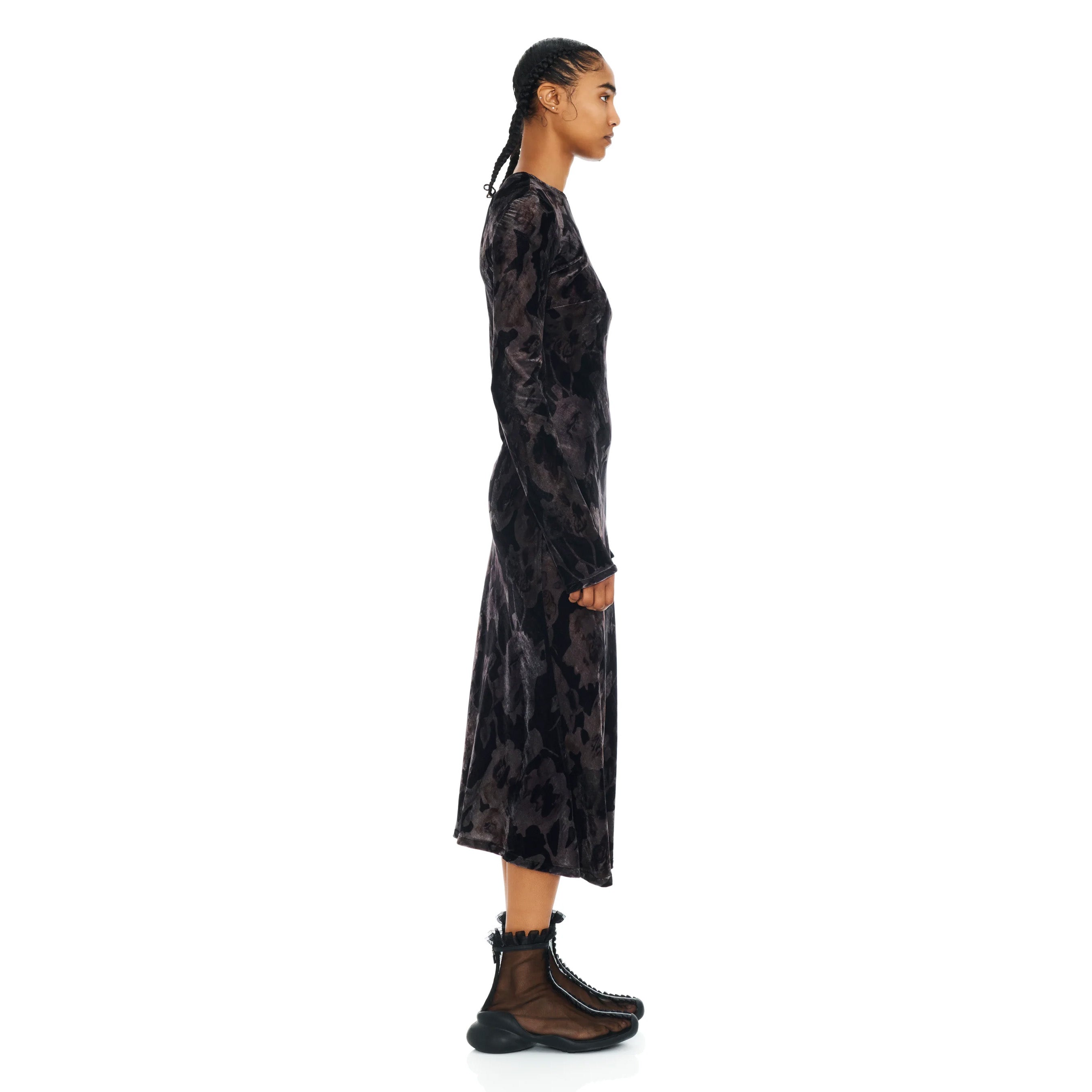 Collina Strada Yuri Dress - Black Watercolor Roses