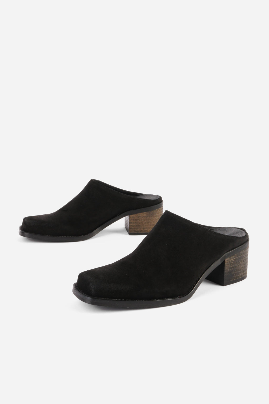 "INTENTIONALLY __________." Zelda Suede Heeled Mule
