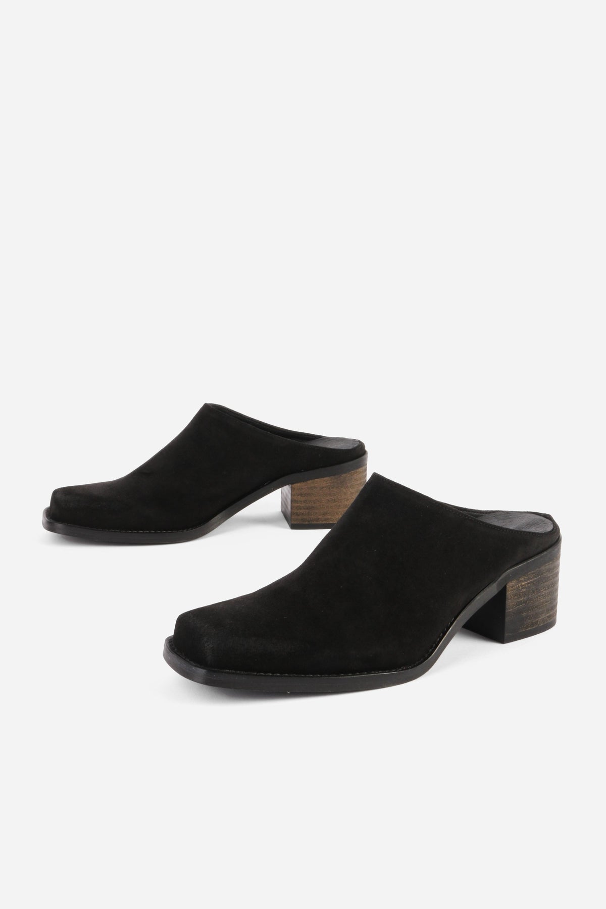 "INTENTIONALLY __________." Zelda Suede Heeled Mule