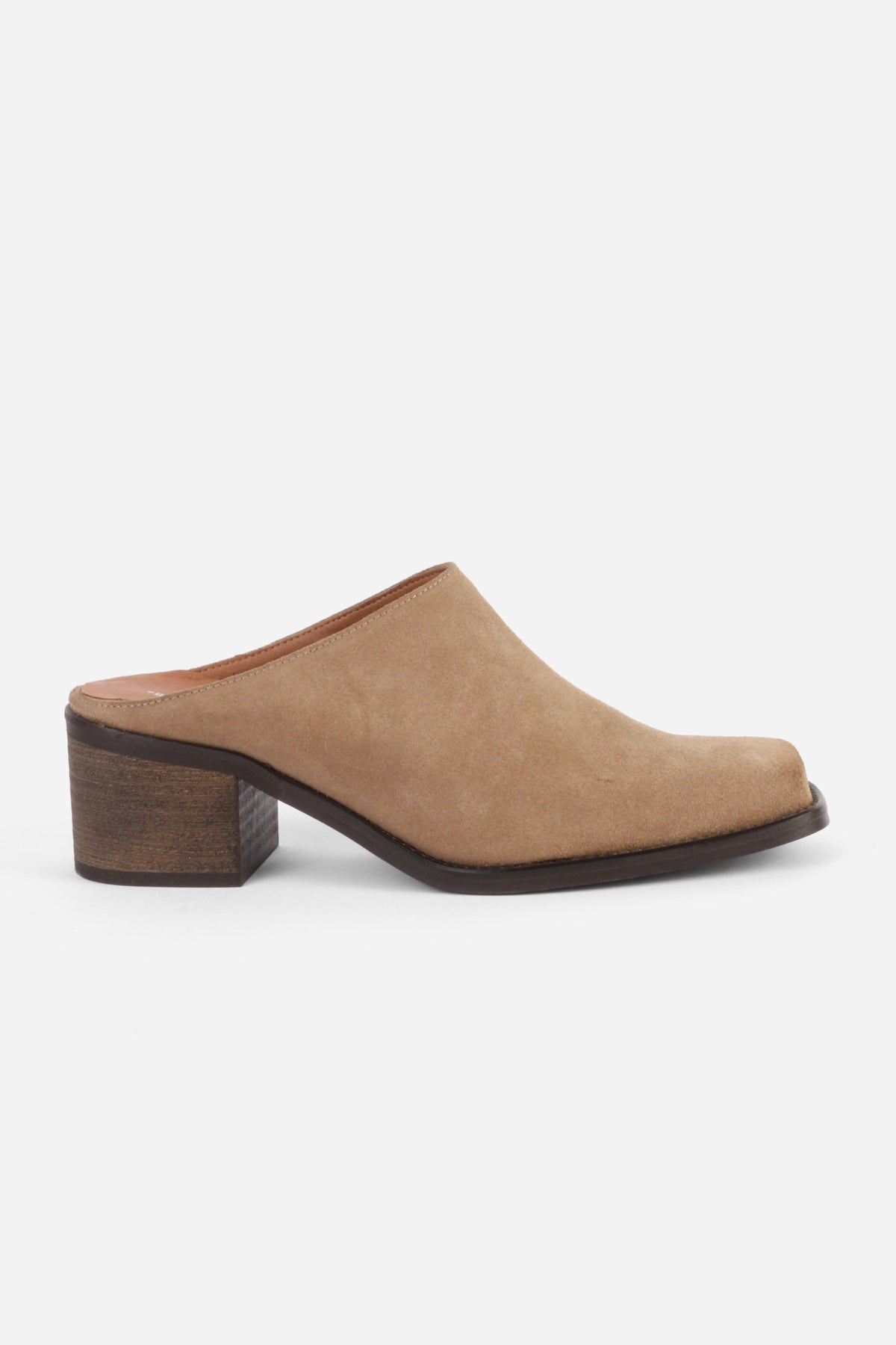 "INTENTIONALLY __________." Zelda Suede Heeled Mule