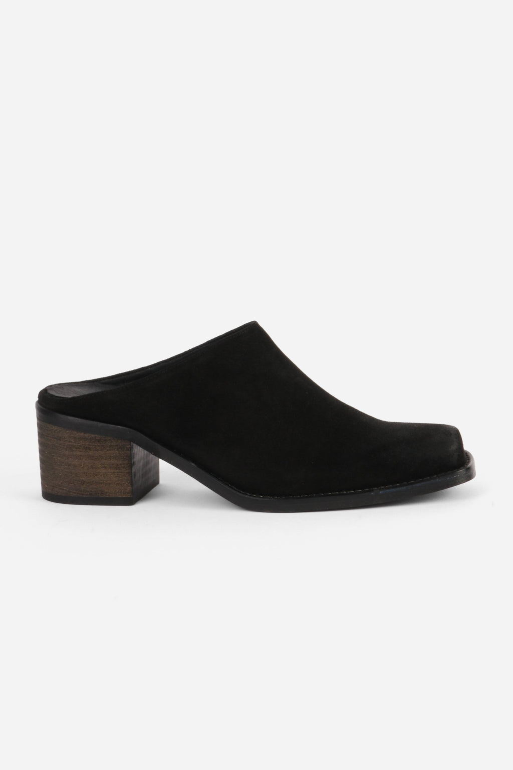 "INTENTIONALLY __________." Zelda Suede Heeled Mule