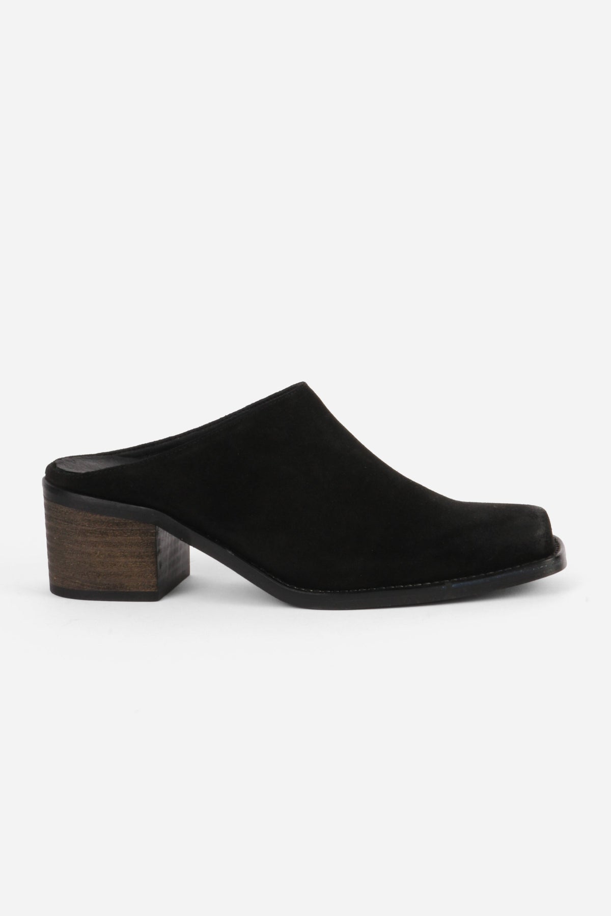 "INTENTIONALLY __________." Zelda Suede Heeled Mule