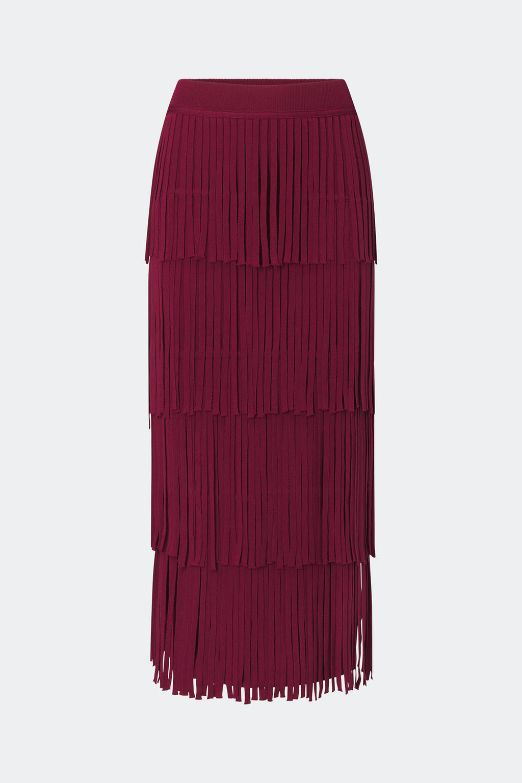 Simon Miller Za Za Knit Fringe Skirt - Pomegranate